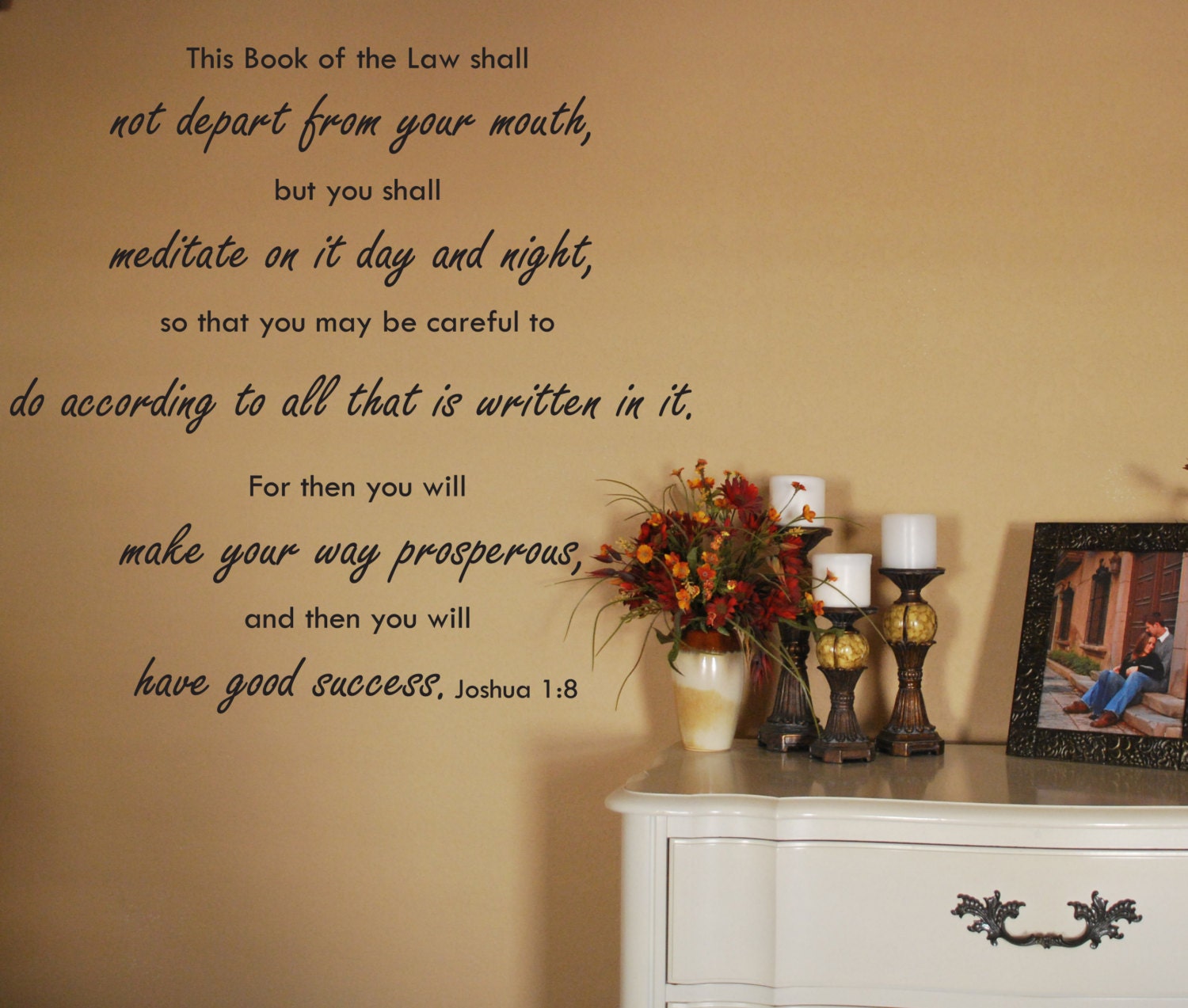 Vinyl Wall Art "This Book of the Law...Joshua 1:8"