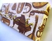 Key Rack Jewelry Hanger Hat Holder Instrumental Music Golden Brass Woodwinds Violin Piano Musical Sheet Music Trumpet Trombone Saxophone