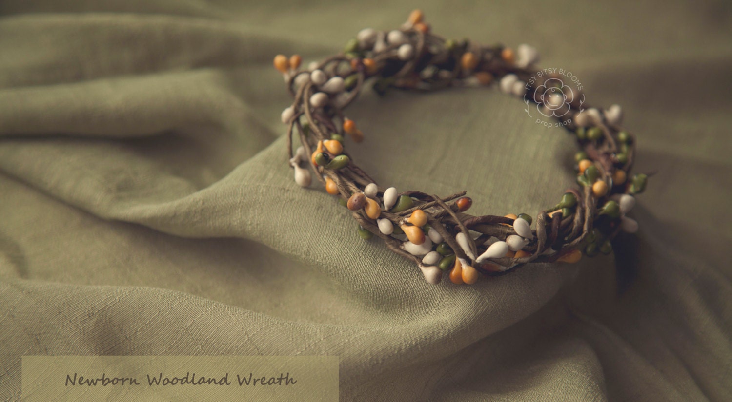 NEW Woodland Wreath, Newborn Photo Prop, Floral Crown, Newborn Crown, Woodland, Spring, Spring Wreath