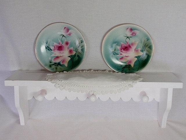 Antique Plates Roses Tielsch Altwasser Hand Painted GERMANY