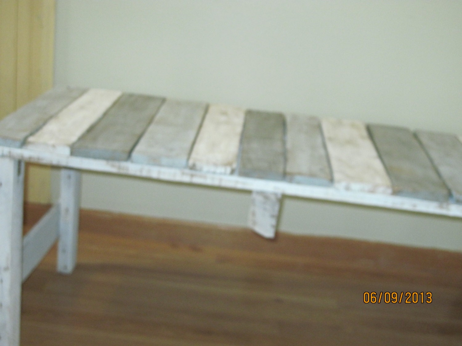 Wood Bench Coffee Table End Table Reclaimed Shabby Chic Primitive Rustic Decor