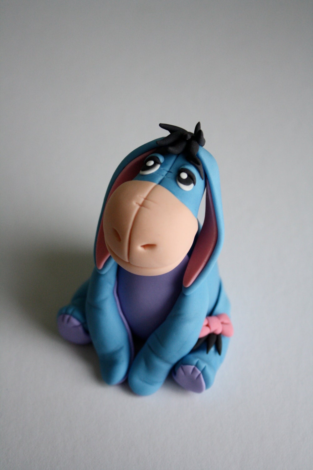 Fondant Eeyore Inspired Cake, Cupcake Topper