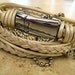 Boho Chic Leather Wrap Bracelet with Silver Accents... Magnetic Clasp ..."FREE SHIPPING"