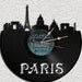 Paris Theme Vinyl Record Clock Upcycled vinyl records Great Gift