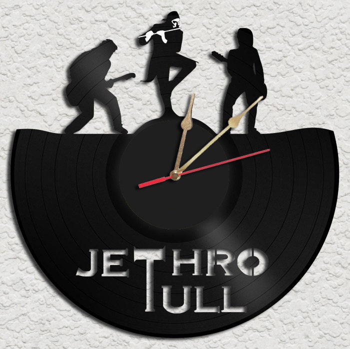 Jethro Tull Theme Vinyl Record Clock Upcycled Vinyl Records Great Gift
