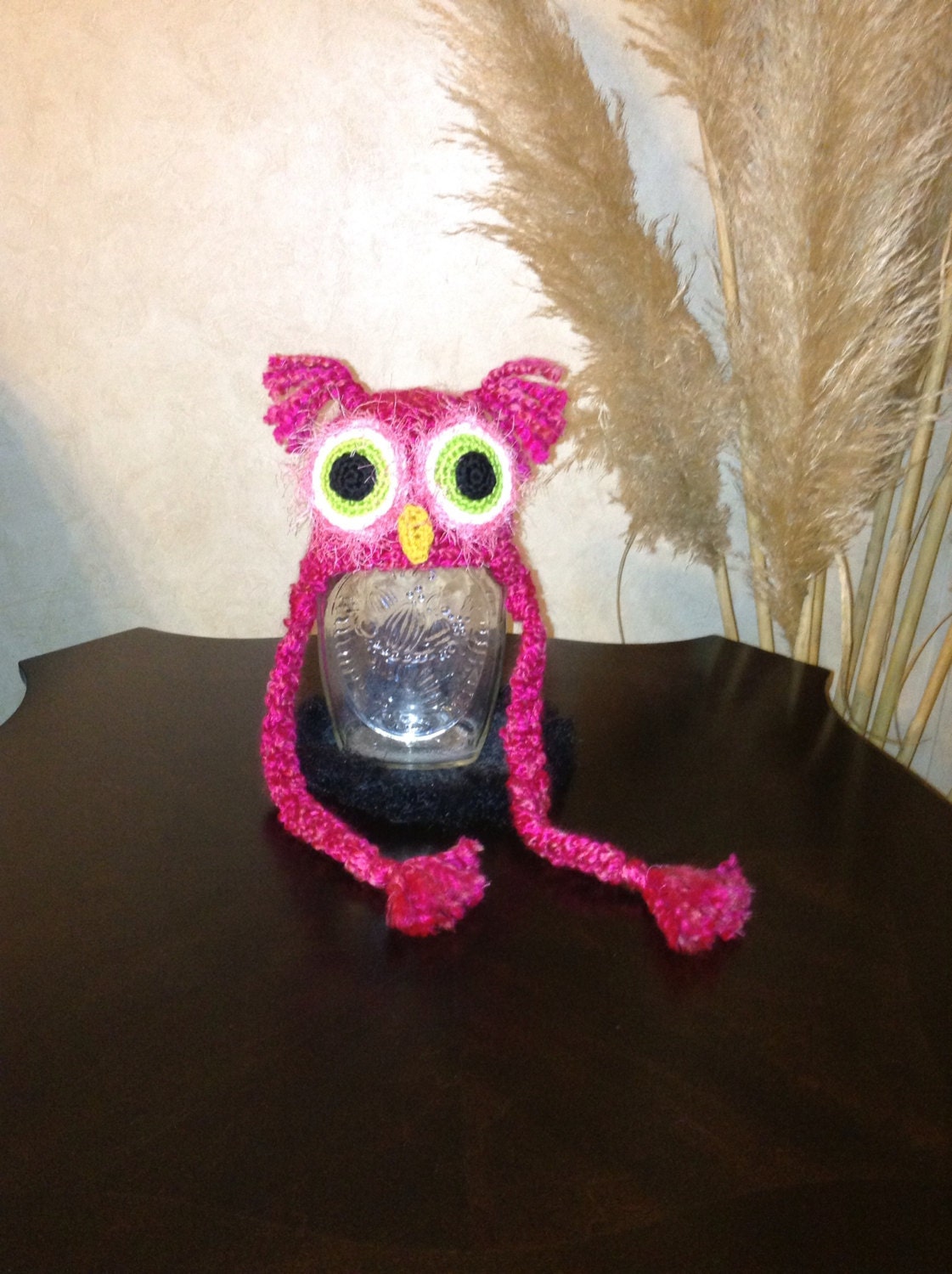 Pink Owl Hat Newborn