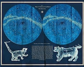 Ursa Major and Minor Constellation Map Print