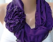 NEW   Elegant Scarf - Gorgeous  Accessories...It made with good quality chiffon fabric...Purple
