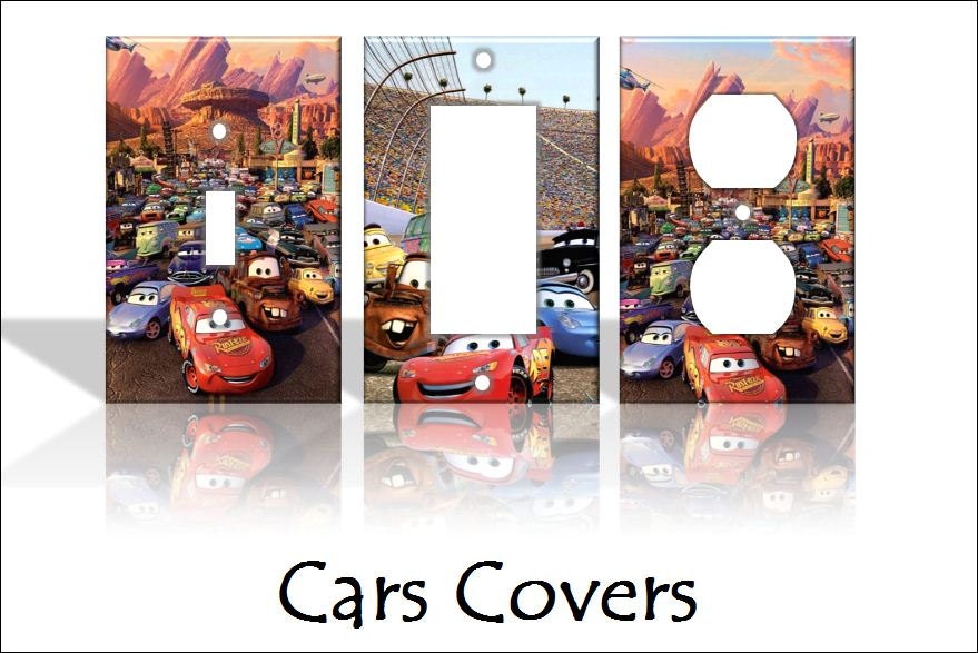 Cars Disney Pixar Light Switch Covers Wallplates Switchplates Home Decor Outlet 14 STYLES AVAILABLE