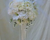 Custom Made All White Silk Wedding Centerpiece