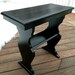 Hand Painted Black Glitter Vintage Side Table Nightstand