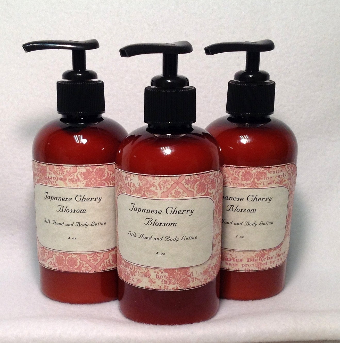 Japanese Cherry Blossom Hand Blended Hemp Lotion with Silk Protein