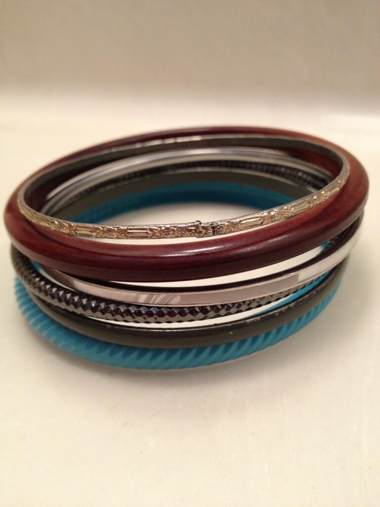 Lot of Vintage Bangle Bracelets/ Multiple Colors