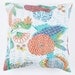 20x20 Pillow Cover - White Green Floral Pattern