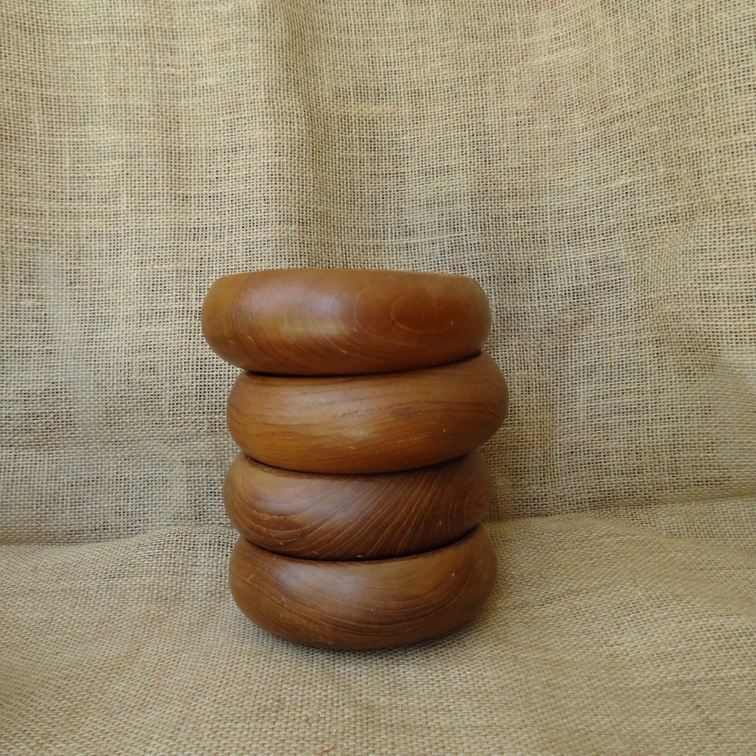 Vintage Wood bowls, Country Primitive home decor