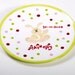 Personalized Baby Plate with a Bunny and Date of Birth / Easter Plate / Food, Dishwasher, Microwave Safe