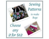 Bag Sewing Patterns Any 2 Tutorials to make Bags and Accessories - Craft Supplies
