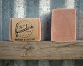 Rose Clay & Grapefruit Soap, Palm-Free Soap, Vegan Soap, Handmade Soap, Cold Process Soap