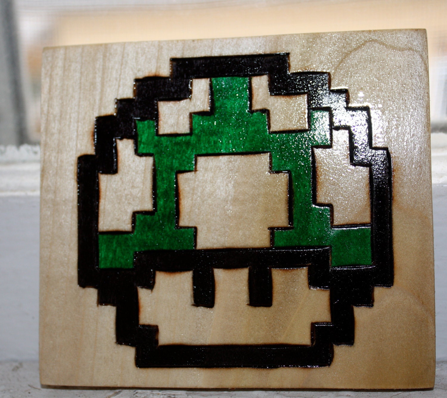 Super Mario Bros. Mushroom Wooden Sprite Coasters Set of 4