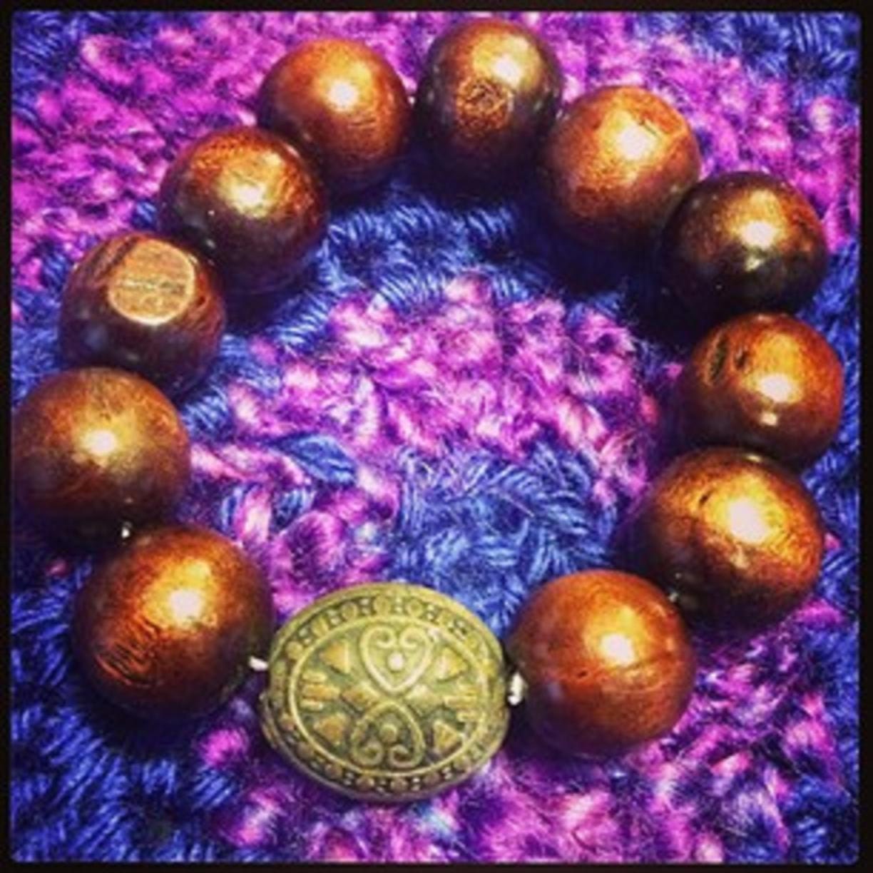 Meditation beads, Prayer beads, Wood Bead Bracelet