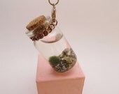Marimo phone strap with Pyrite