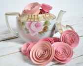 Pink Paper Flowers Wedding Table Decorations 20 flowers