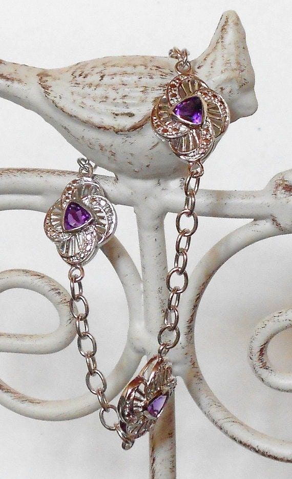 Uruguayan Amethyst Sterling Silver Bracelet