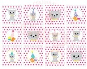 DIY Printable Penny the Party Kitty Squares INSTANT DOWNLOAD Il_170x135