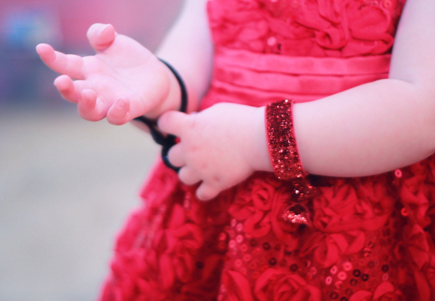New 5 pcs 5/8 Glitter Elastic Knotted Hair Ties - Assorted Color - You Choose Color -18 Colors Available -Toddler to Adult