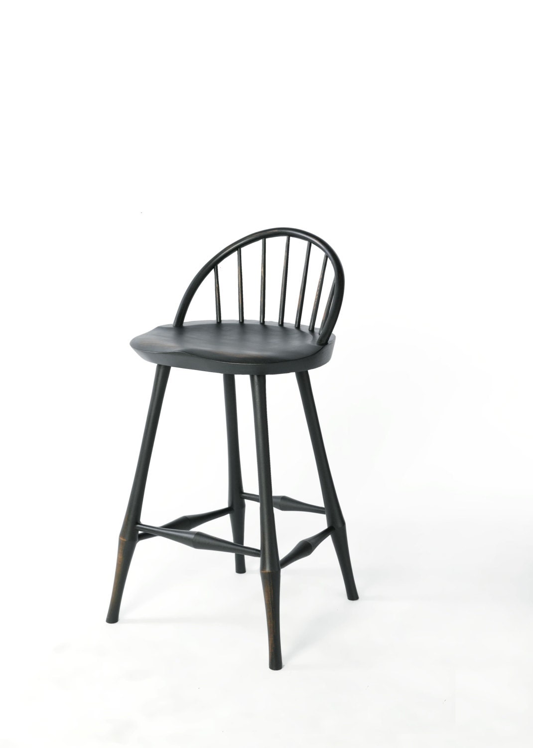 Painted Wood Bar Stool