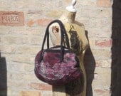 Felted purple shoulder bag
