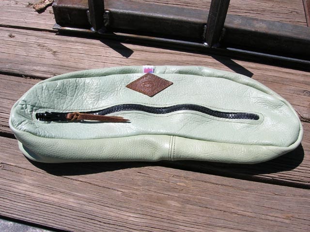 Pastel Green Leather Horse Cantle Bag