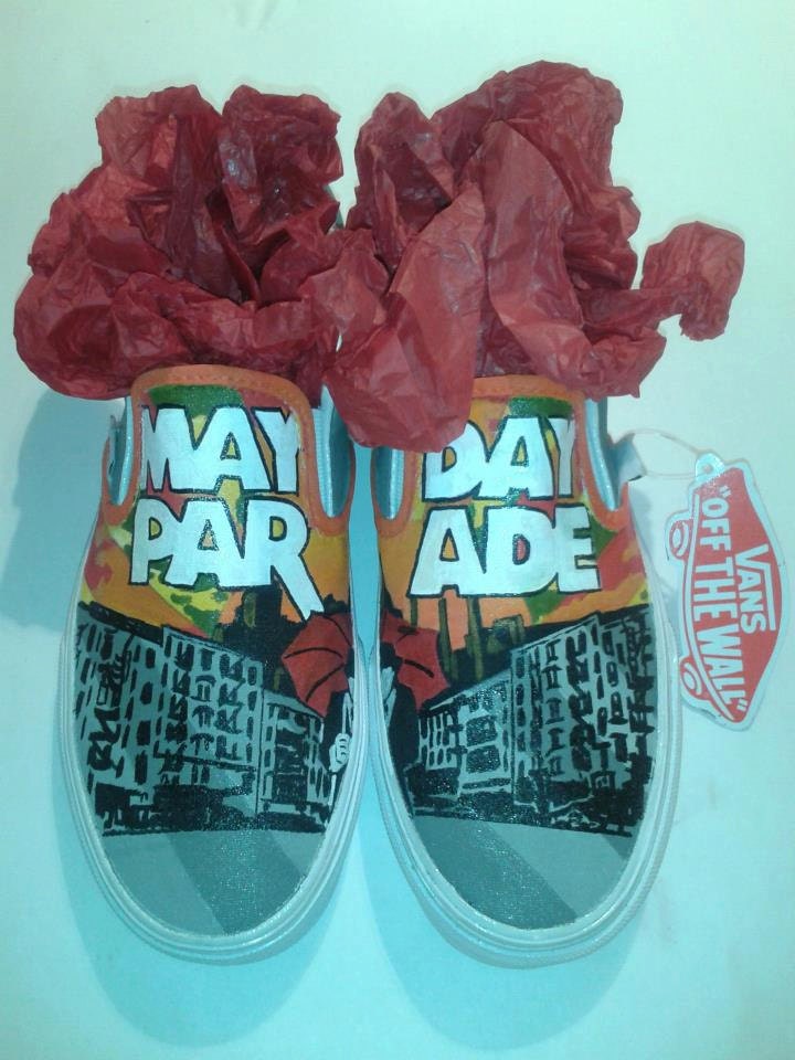 Custom Hand Painted Mayday Parade shoes (NOT VANS BRAND)