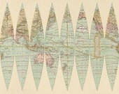 Antique Map of the World (1887) by Rand McNally - 16"x32" - Archival Print
