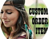 CUSTOM Feather and Leather Headband, Armband, Necklace, Belt - Versatile Multi-Use