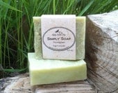 Creamy Green Shea Sweet Grass Soap - Infused with Real Organic Sweetgrass - No Essential or Fragrance Oils Added