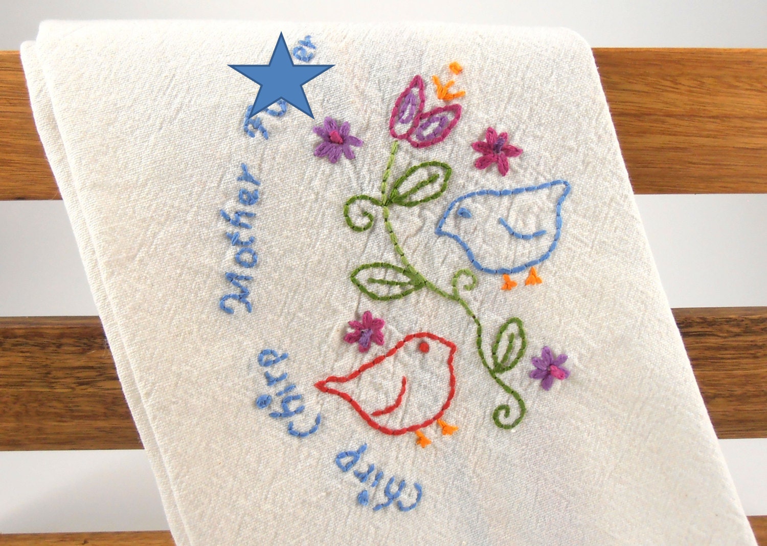 Hand Embroidered - Funny Kitchen Towel - Mature