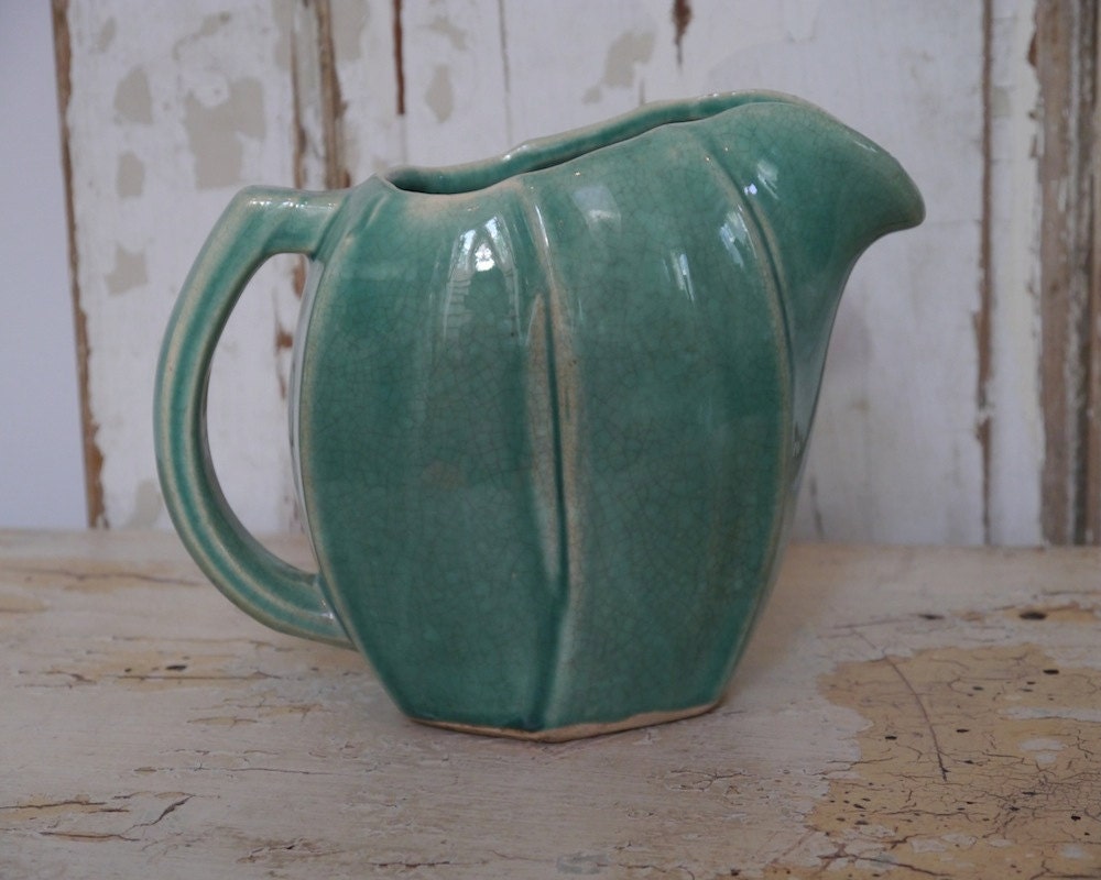 Vintage Green McCoy Water Pitcher