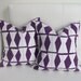 NEW Purple Diamonds Pillow Covers - Set of 2 - 16x16