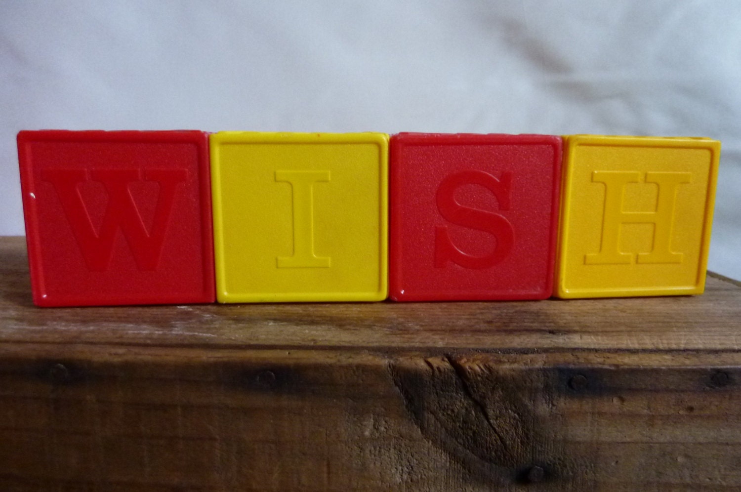 Vintage Alphabet Block Decor - Retro Home Decor Idea - Colourful Word Blocks  - WISH