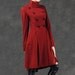 red coat winter coats for women 100% cashmere  jacket