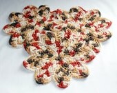 Cotton Dishcloth Set - Crocheted Dish Cloths - Cotton Wash Cloths - Brown - Set of 3