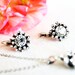 art deco clear crystal swarovski rhinestone tibetan silver plated necklace earrings wedding jewelry bridal jewelry bridesmaids jewelry set