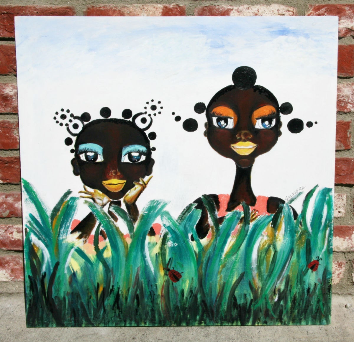 Black Art Painting on Wood