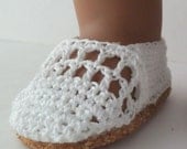 American Girl White Crocheted Shoes
