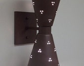 Mid Century Modern Style Double Cone Wall Light BROWN HOURGLASS SCONCE