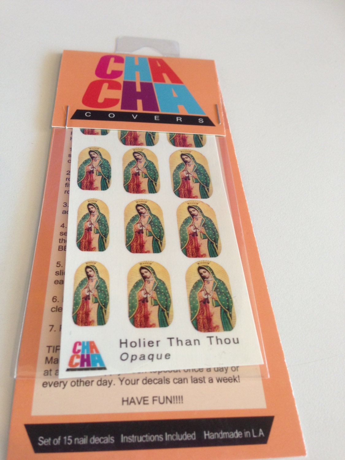 Awesome Mother's Day Gift Virgin of Guadalupe Mexican Nail Decals