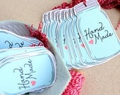 mason jar tags handmade - set of 12