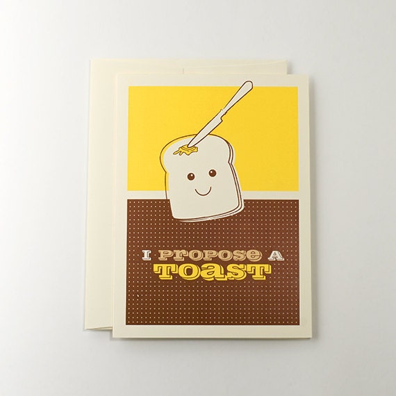 I Propose A Toast Celebration and Congratulations Greeting Card