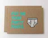 Party Pants Embossed Greeting Card